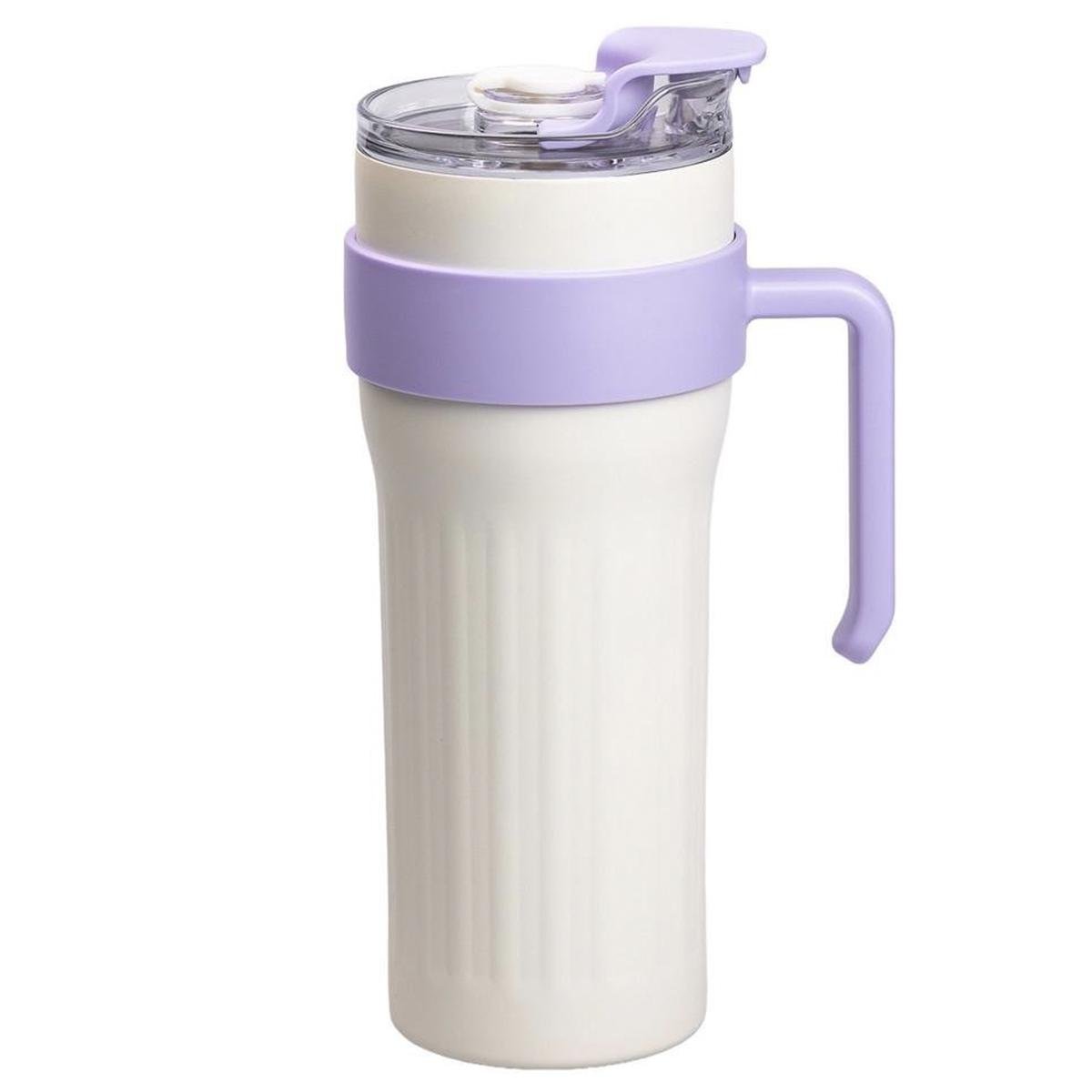 Термокружка Big Mac с трубочкой и двойным открыванием 1,2 л Белый (HP-14-24W)