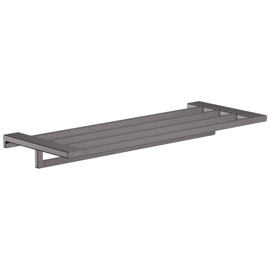 Полиця для ванної кімнати Hansgrohe AddStoris з рушникотримачем Чорний матовий/Хром (41751340)