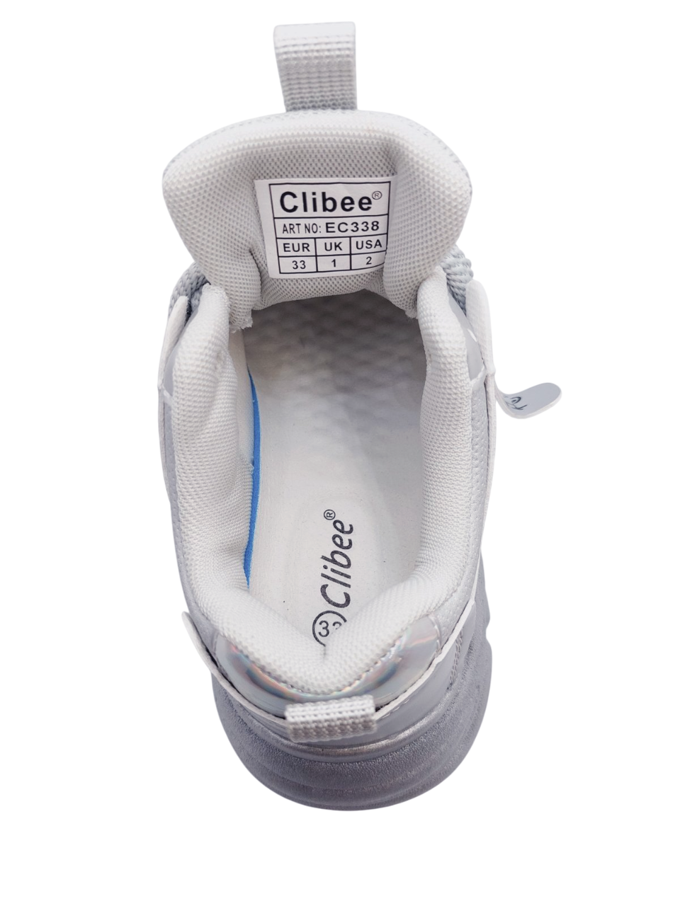 Кросівки для дівчаток Clibee EC3380/38 р. 38 Сірий - фото 6