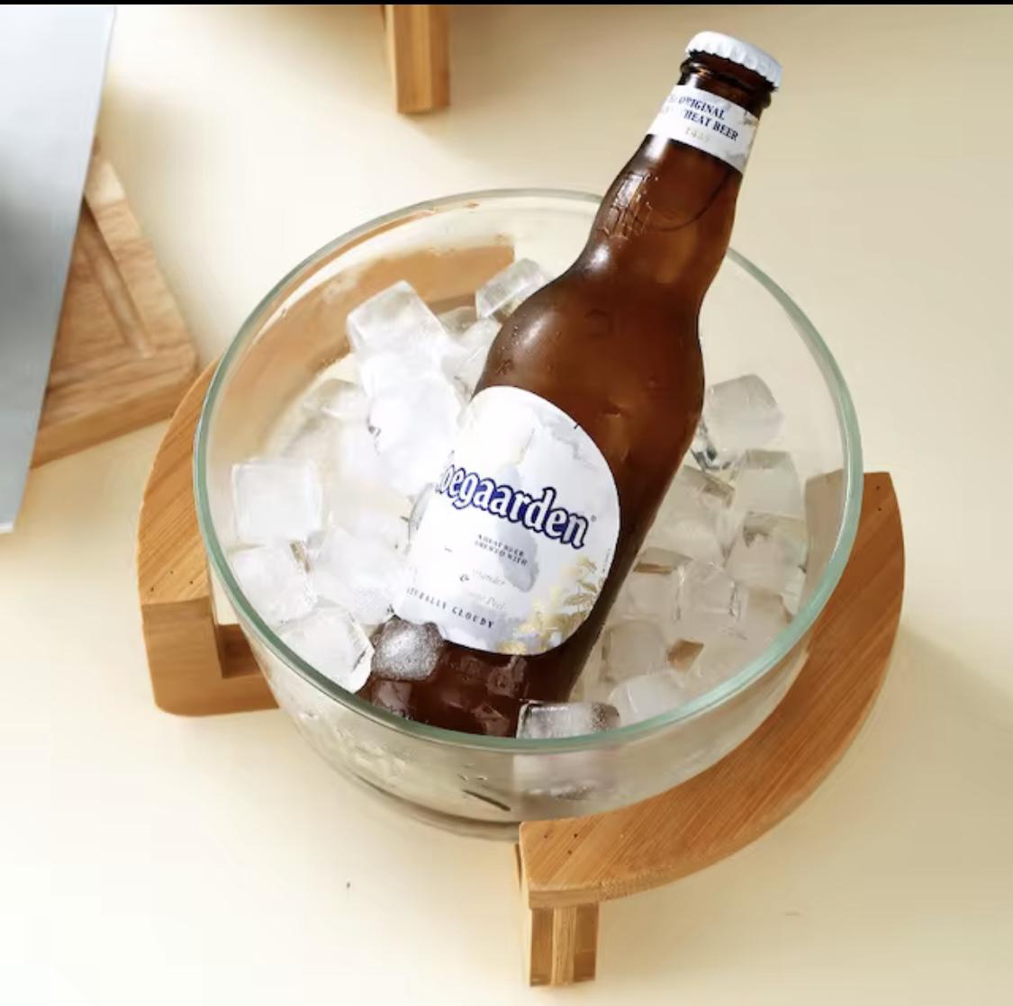 Фруктовница стеклянная на бамбуковой подставке Прозрачный (70015) - фото 5 Фруктовница стеклянная на бамбуковой подставке Прозрачный (70015) - фото 5