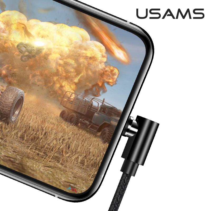 Магнитный кабель для зарядки USAMS U54 US-SJ444, 1м, USB Type-A х Lightning, Чёрный - фото 4 Магнитный кабель для зарядки USAMS U54 US-SJ444, 1м, USB Type-A х Lightning, Чёрный - фото 4