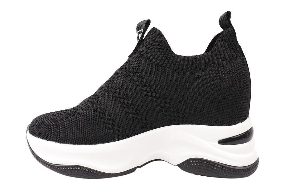 Кросівки жіночі Vikonty з текстилю на платформі р. 38 Чорний (244-21DKH) - фото 2 Кросівки жіночі Vikonty з текстилю на платформі р. 38 Чорний (244-21DKH) - фото 2