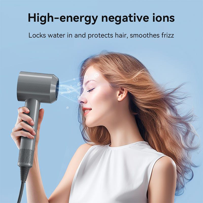 Фен для волос Hoco Wave high-speed negative ion hair care hair dryer DAR31 1500 Вт Серый/Розовый - фото 7 Фен для волос Hoco Wave high-speed negative ion hair care hair dryer DAR31 1500 Вт Серый/Розовый - фото 7