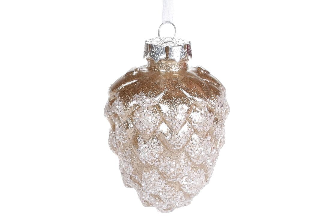 Новорічна підвіска BonaDi Шишка 10 см (787-251)