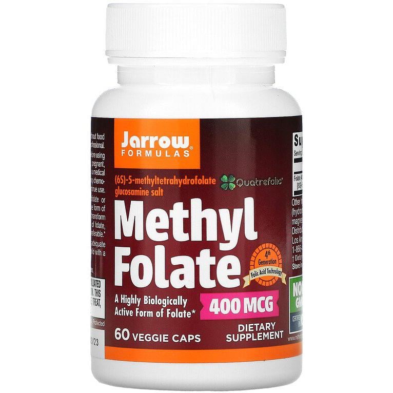 Метилфолат Jarrow Formulas Methyl Folate витамин В9 400 мкг 60 капсул (1079540791)