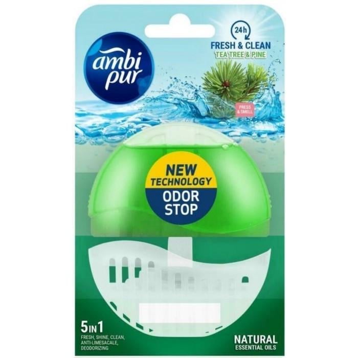 Блок для унитаза подвесной Ambi Pur аромат Tea Tree&Pine 55 мл Блок для унитаза подвесной Ambi Pur аромат Tea Tree&Pine 55 мл