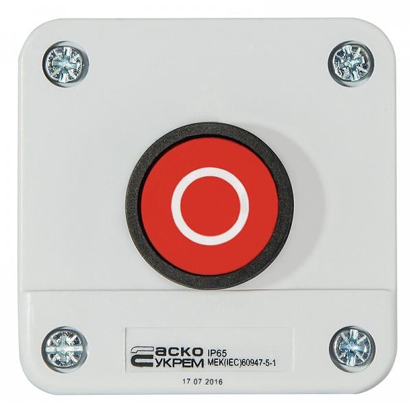 Пост одноместный АСКО-Укрем XAL-B112 Стоп 2.5А 220V 1NC IP54 (A0140020002)