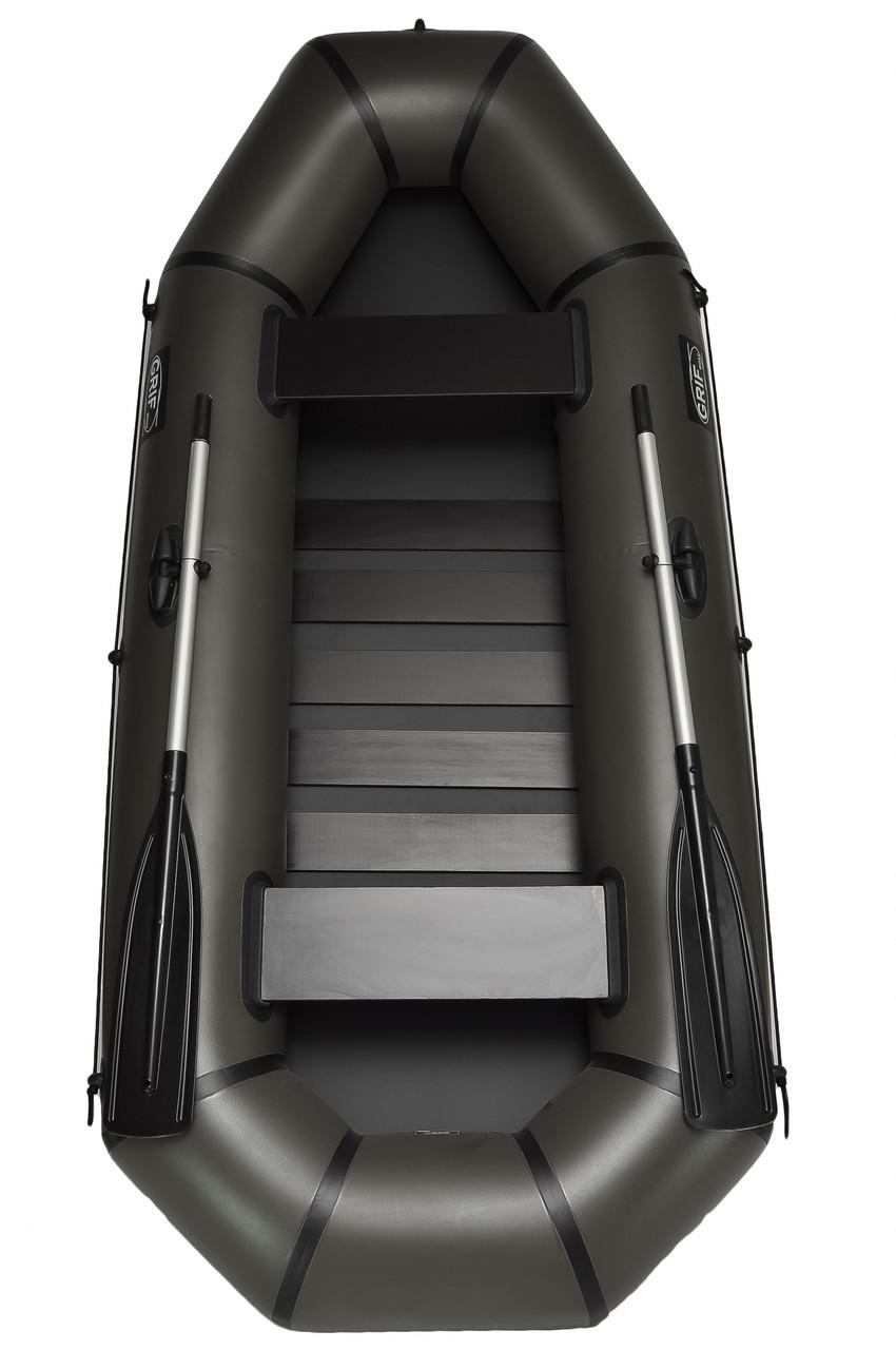 Лодка надувная двухместная для рыбалки Grif boat GL-270LS пвх
