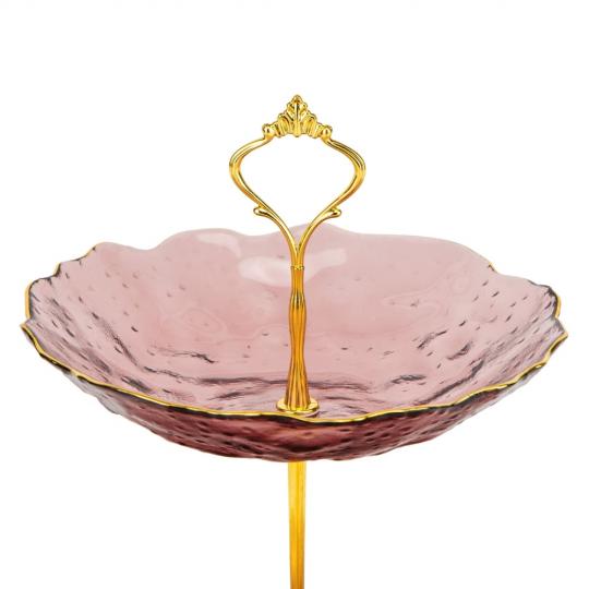 Блюдо 2-х ярусное Elisey Красный гранат стеклянное 24 см Розовый (135-81-9219-032) - фото 3 Блюдо 2-х ярусное Elisey Красный гранат стеклянное 24 см Розовый (135-81-9219-032) - фото 3