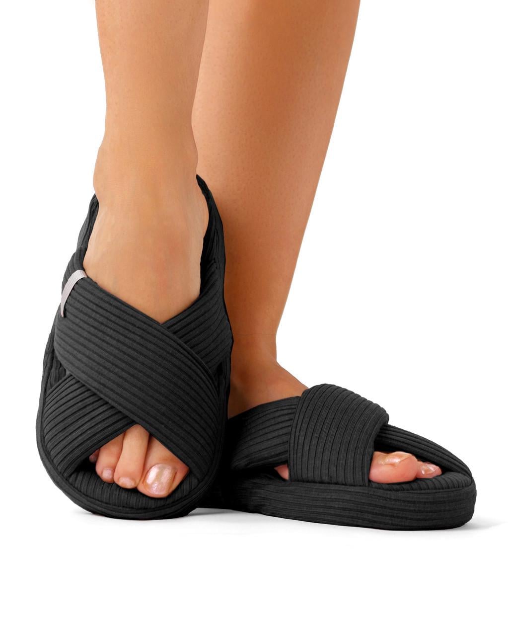 Тапочки домашние в рубчик р. 40-41 Черный