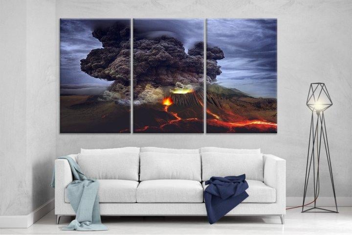 Картина модульная на холсте DK Вулкан 159x99 см (XL62)