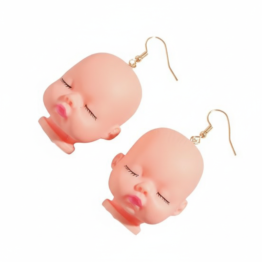 Серьги бижутерия Головы кукол в стиле weirdcore и китч (2890114537)