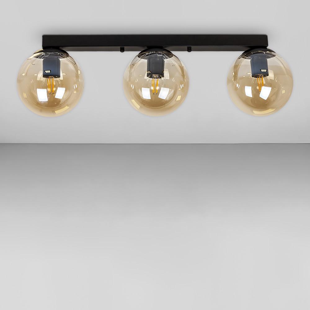 Люстра потолочная лофт Light House LS-18638F-3 BK/BR 500 Черный/Янтарный Люстра потолочная лофт Light House LS-18638F-3 BK/BR 500 Черный/Янтарный