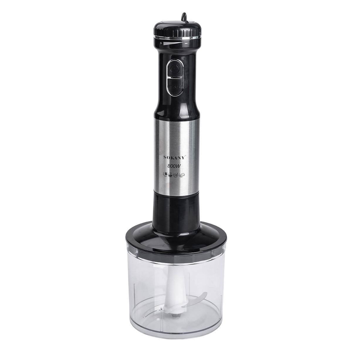 Блендер погружной ручной Sokany SM-768-4 с чашей 600 мл и 4 насадками Серый (27969471) - фото 3 Блендер погружной ручной Sokany SM-768-4 с чашей 600 мл и 4 насадками Серый (27969471) - фото 3