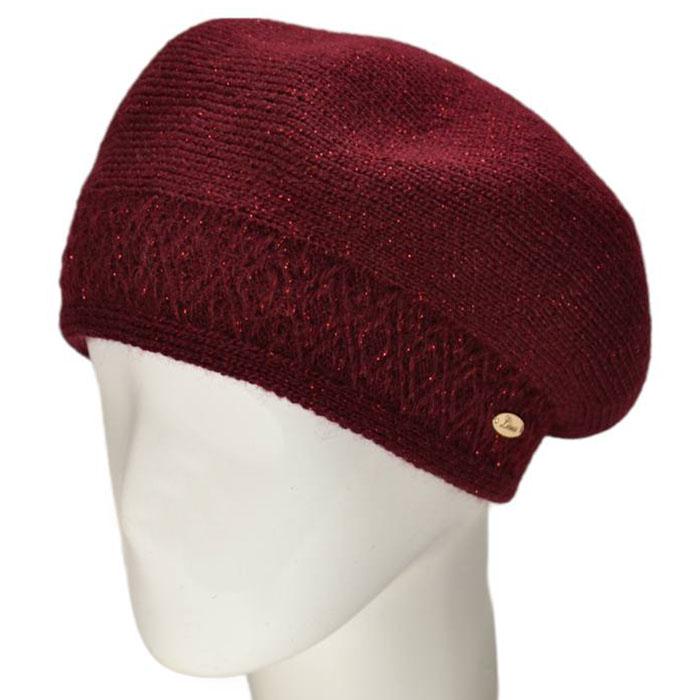 Берет женский Lirus Рина двойной полушерстяной Бордовый (111677)