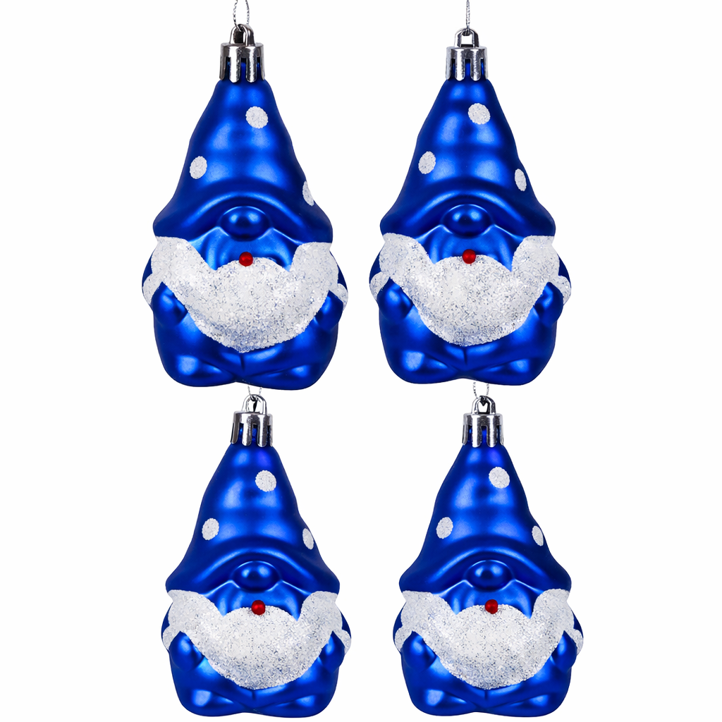 Игрушки на елку МАГИЧЕСКО-НОВОГОДНЯЯ Гном 8 см 4 шт. Blue (M47963)