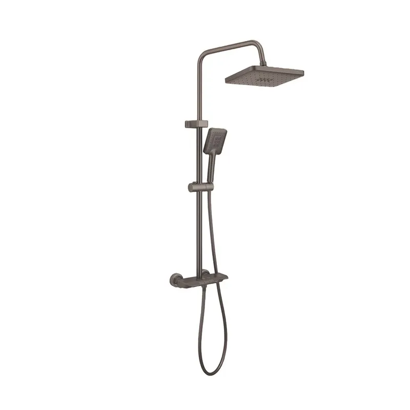 Душевая колонна со смесителем Armata BCF-009-J с кнопочным переключателем 3 режима Graphite (CH6507)