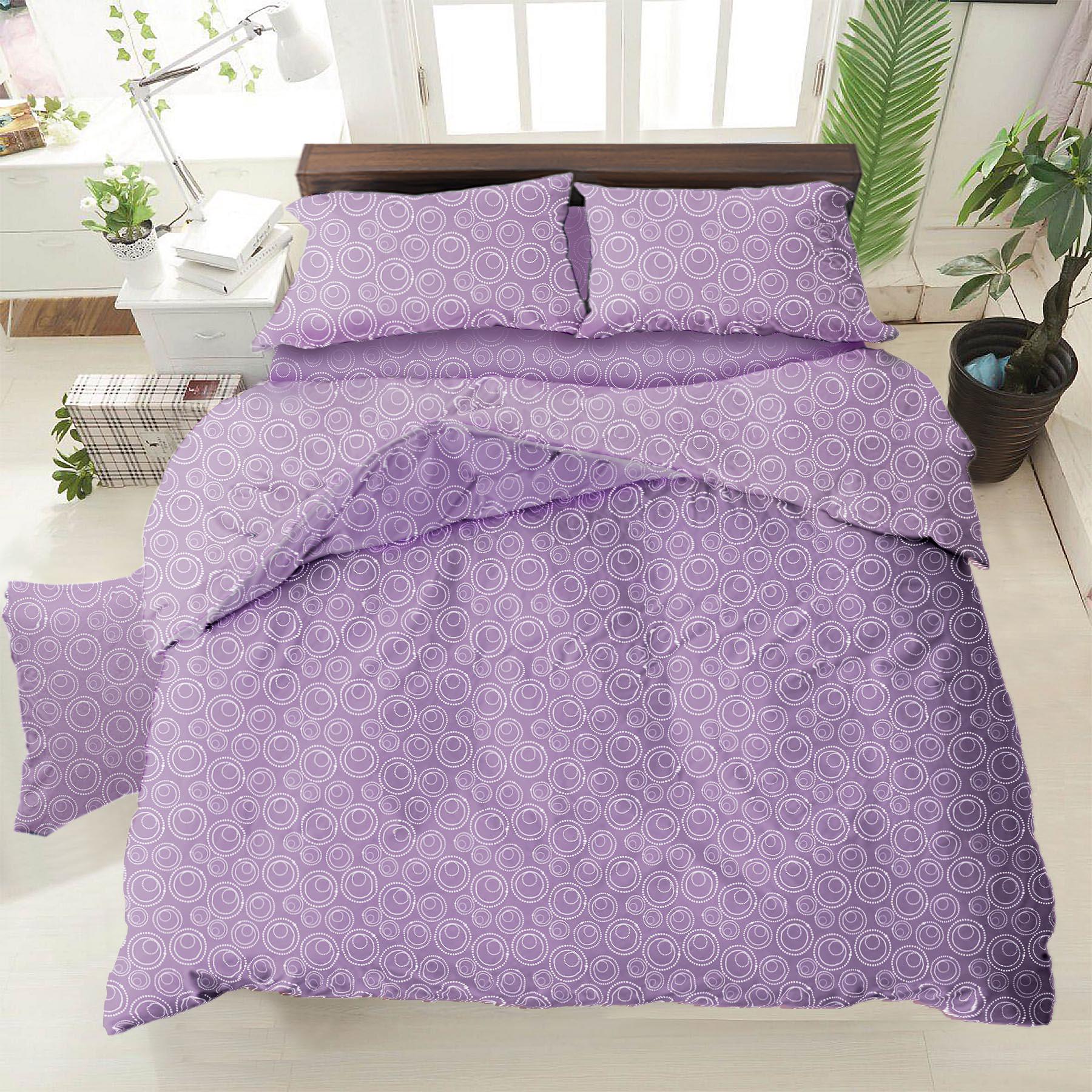 Комплект постельного белья Zastelli Bubble Lavander бязь двуспальный 175х210 см Лиловый (17075)