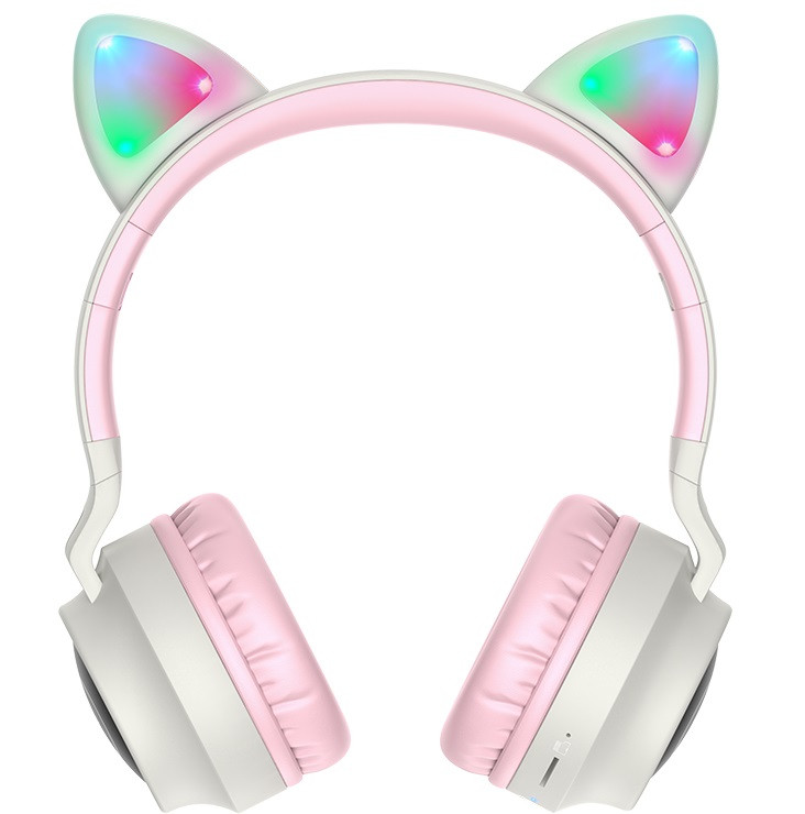 Навушники Bluetooth HOCO Cheerful Cat ear W27 Cірий