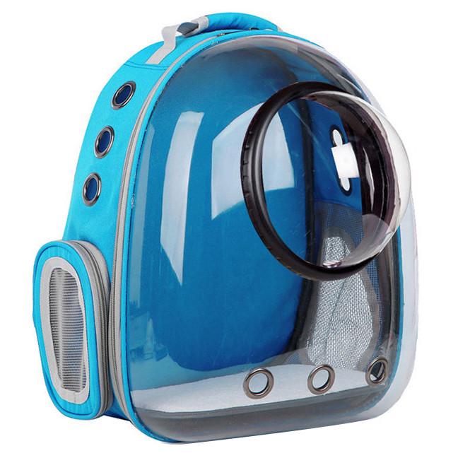 Рюкзак для переноски домашних питомцев CosmoPet CP-101 с иллюминатором 42х25х32 см Light Blue (3_06540)