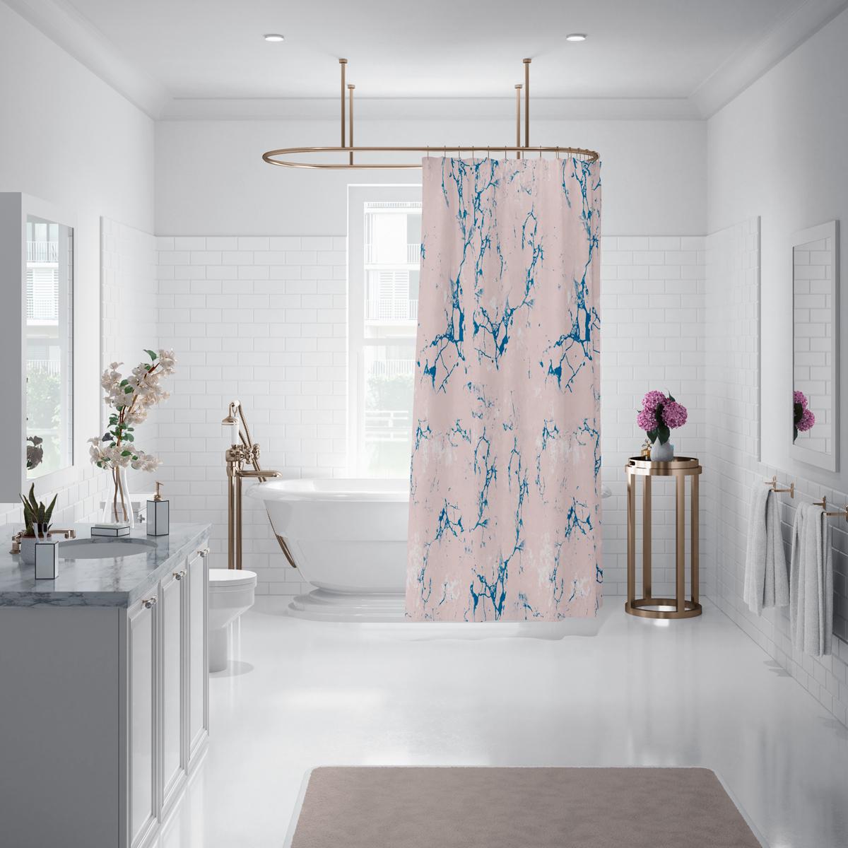 Штора для ванной Tropik Rose Marble 180x200 см (60066041) - фото 7 Штора для ванной Tropik Rose Marble 180x200 см (60066041) - фото 7