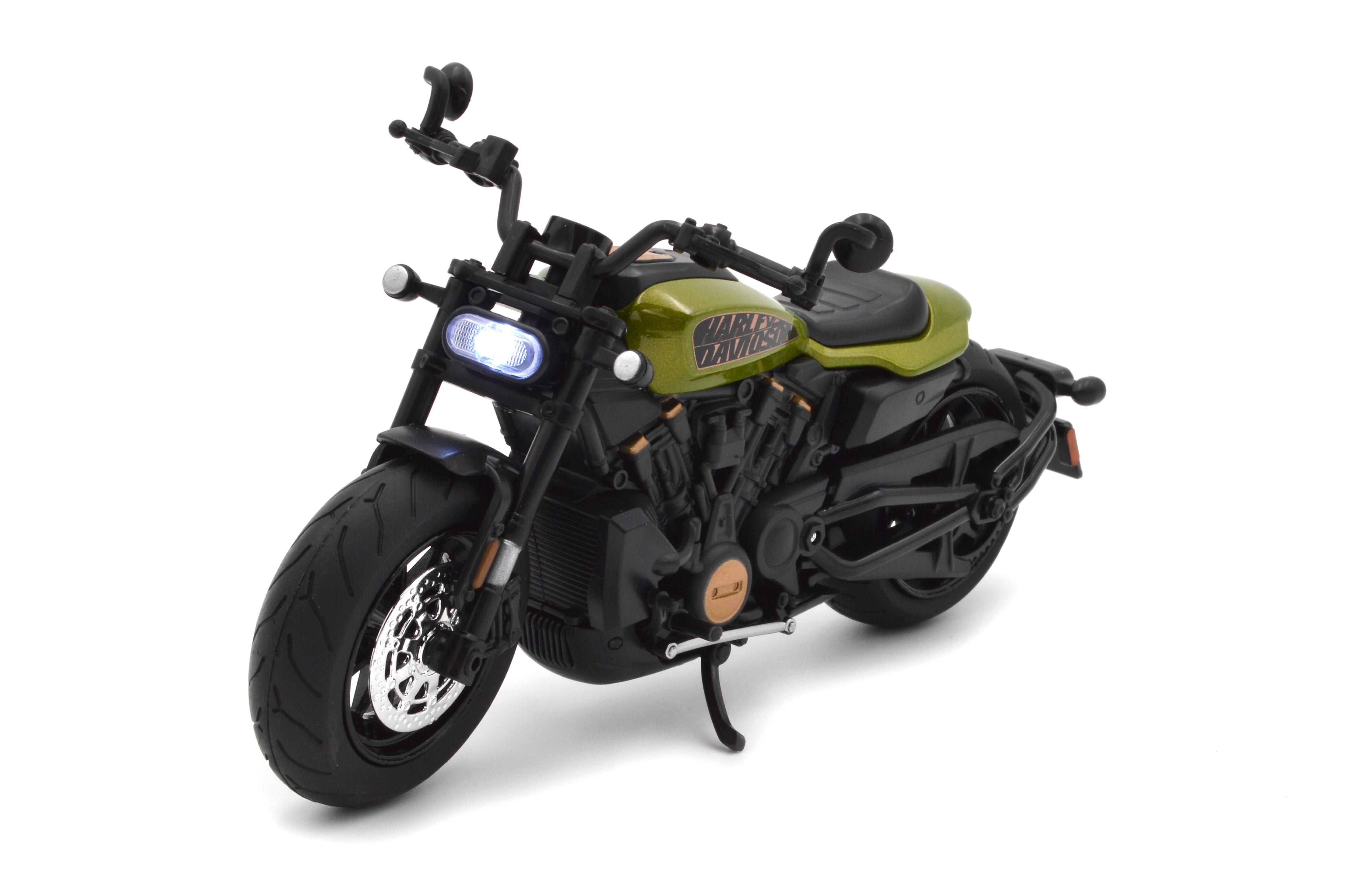 Іграшковий мотоцикл Harley-Davidson Sportster метал/пластик 1:12 світиться фара амортизація (BG 74-102G)