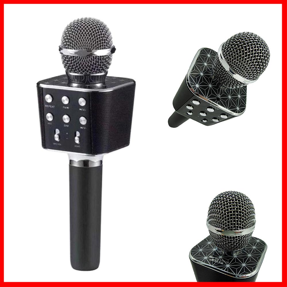 Мікрофон-караоке Wster WS-1688 для дітей з USB Bluetooth з колонкою Black (120.158) - фото 5