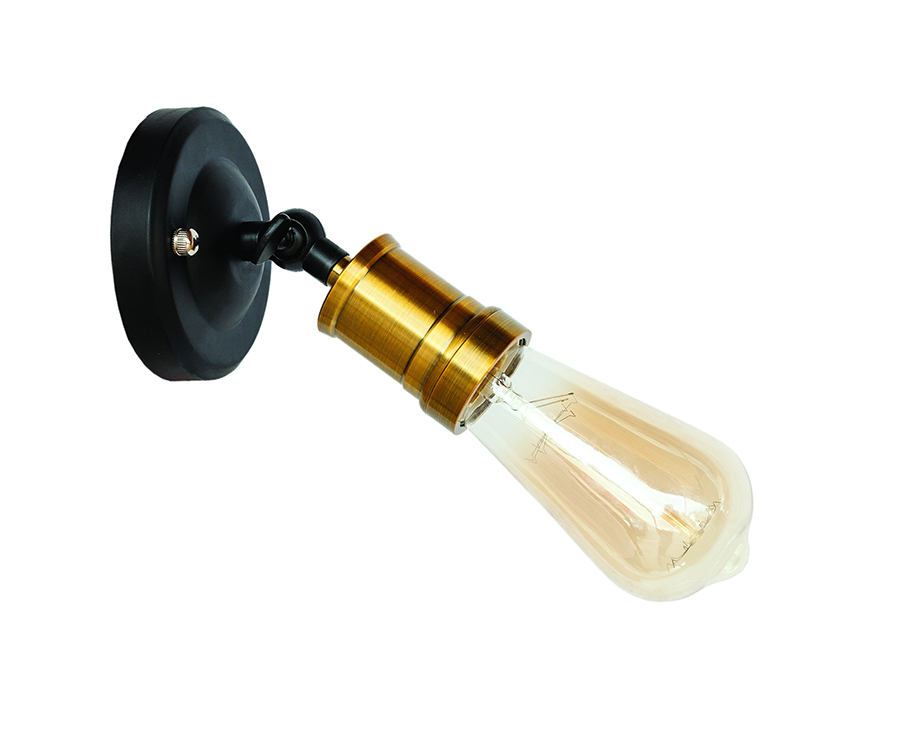 Бра Levistella Lofty короткое с патроном AMP20 Черный/Золотой (1963530198)