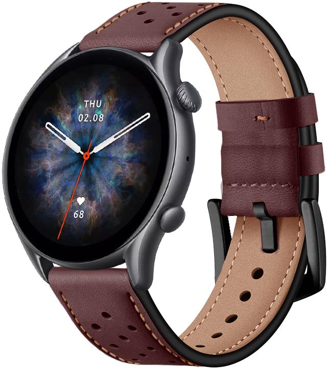 Ремінець шкіряний Classico для Amazfit GTR 3 Pro Brown (23749-30)