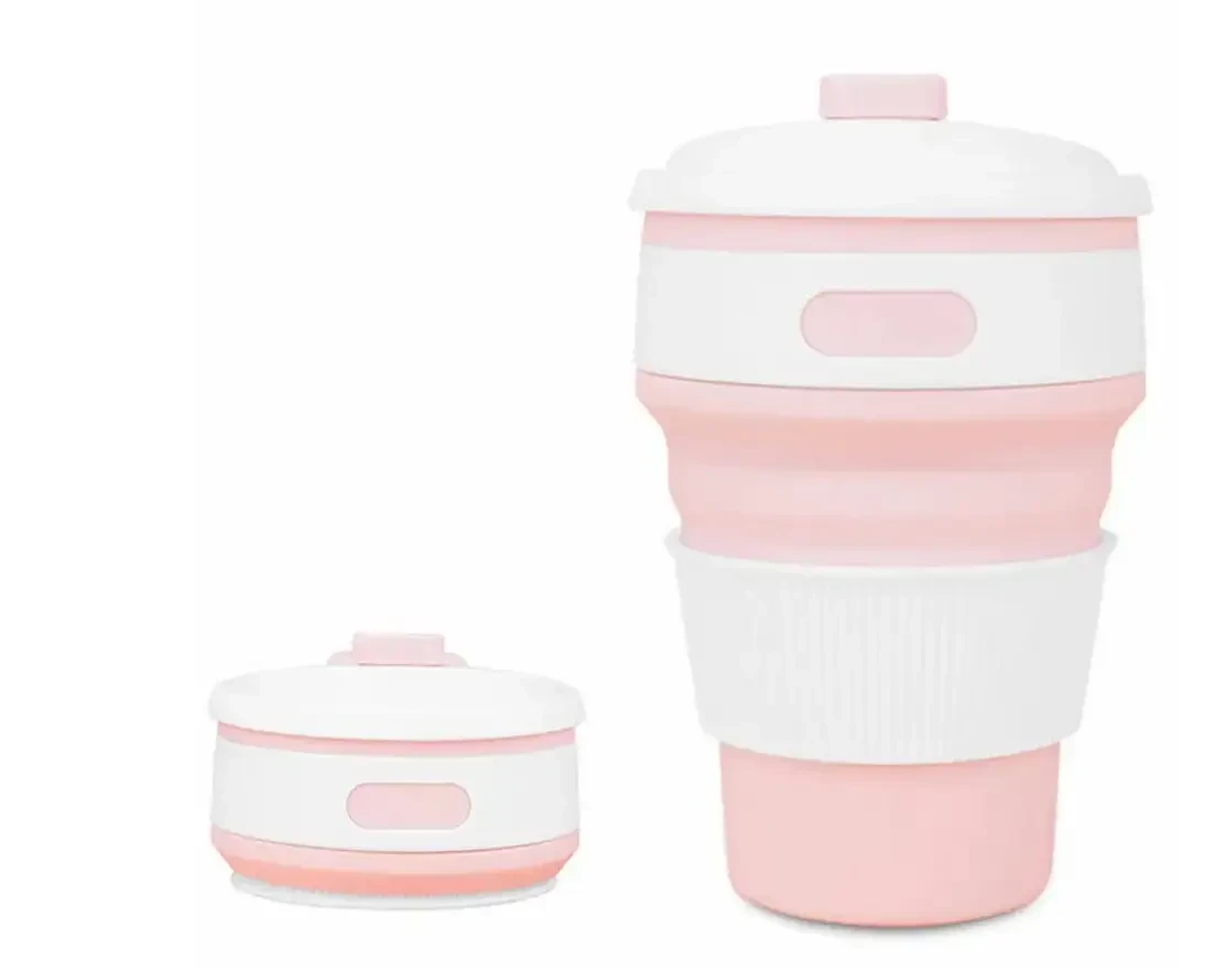 Чашка силиконовая SILICON MAGIC CUP с крышкой Розовый (7194) - фото 1 Чашка силиконовая SILICON MAGIC CUP с крышкой Розовый (7194) - фото 1