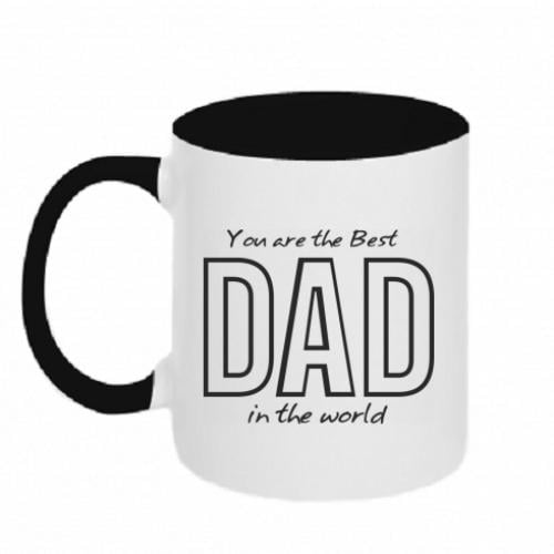 Чашка двухцветная Best dad 320 мл Черно-белый (7468552-17-142368)