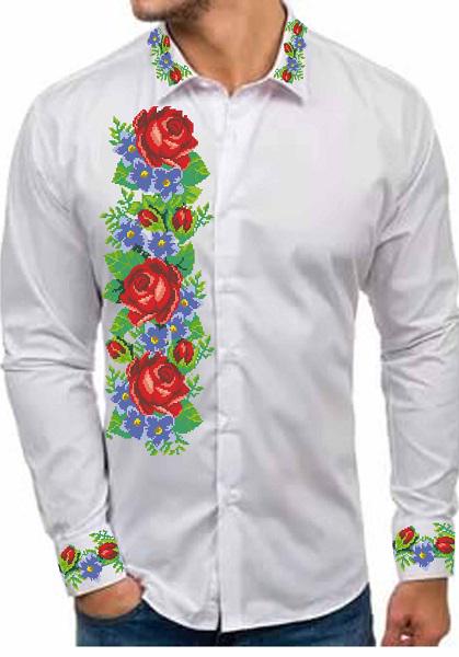 Заготовка для вышивки нитями или бисером рубашка СЧД-298 домотканое полотно