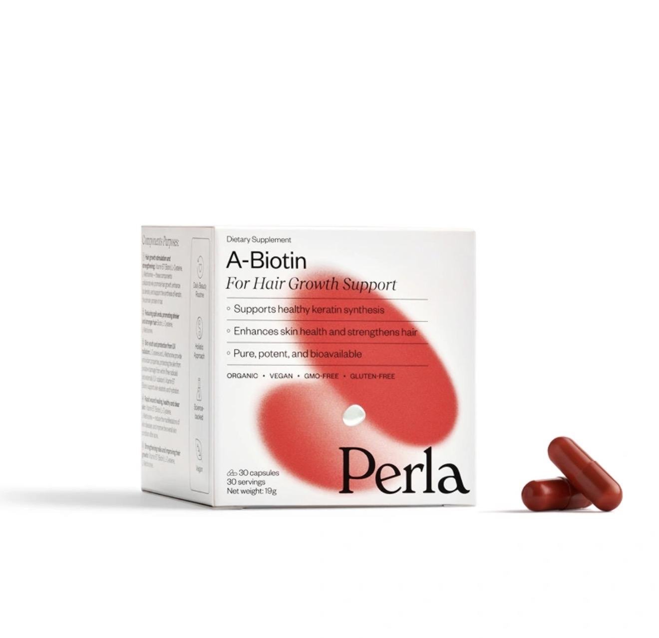 Диетическая добавка для волос/кожи и ногтей Perla Helsa A-Biotin 10000 мкг с витамином B7 30 капсул (1414) Диетическая добавка для волос/кожи и ногтей Perla Helsa A-Biotin 10000 мкг с витамином B7 30 капсул (1414)