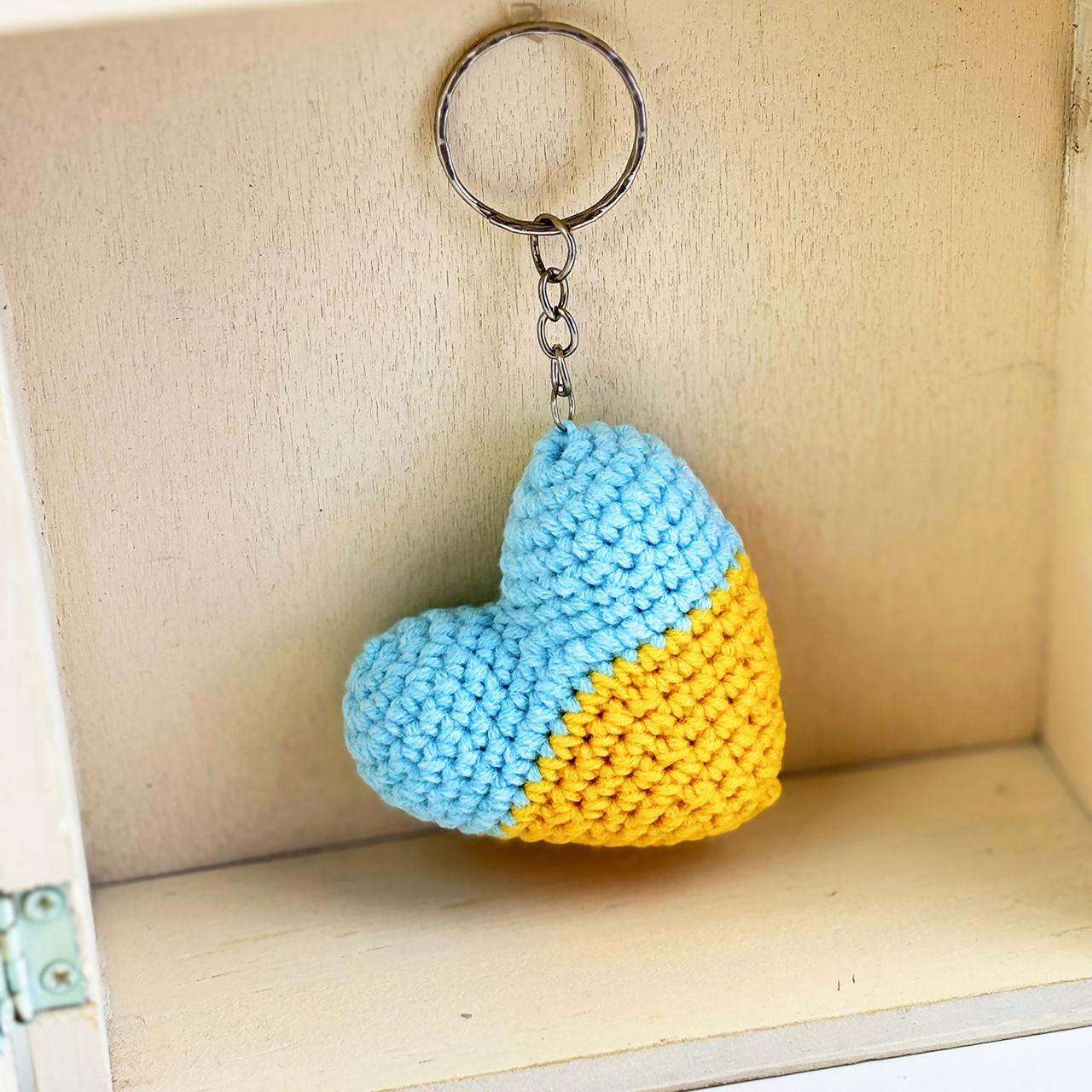 Набір для в'язання гачком серце 0001 Блакитний/Жовтий (161817) - фото 3 Набір для в'язання гачком серце 0001 Блакитний/Жовтий (161817) - фото 3