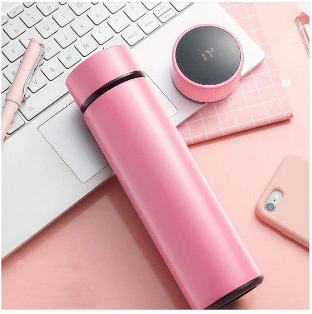 Термос з LED індикатором температури та сенсором 500 мл Рожевий (5060142) - фото 4 Термос з LED індикатором температури та сенсором 500 мл Рожевий (5060142) - фото 4