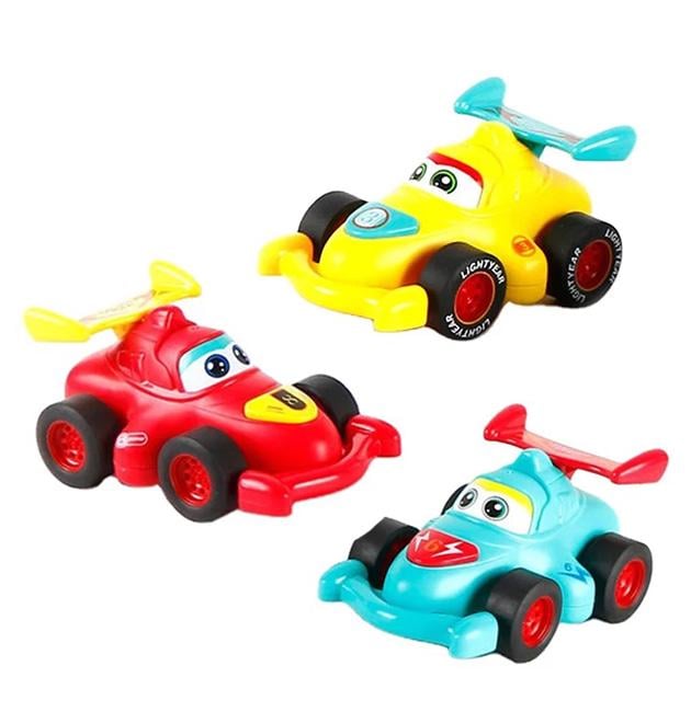 Машинки гоночні з моторчиком для хлопчиків пластикові формула 3 шт. - фото 1