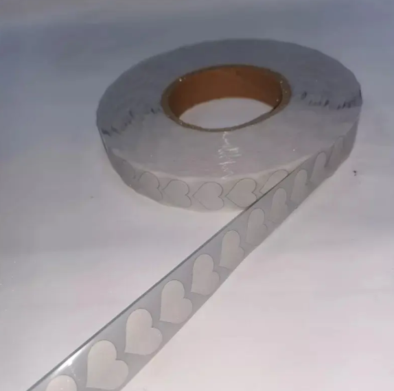 Светоотражающая лента сердечка 25 мм x 1 м Серый (М00116) - фото 4