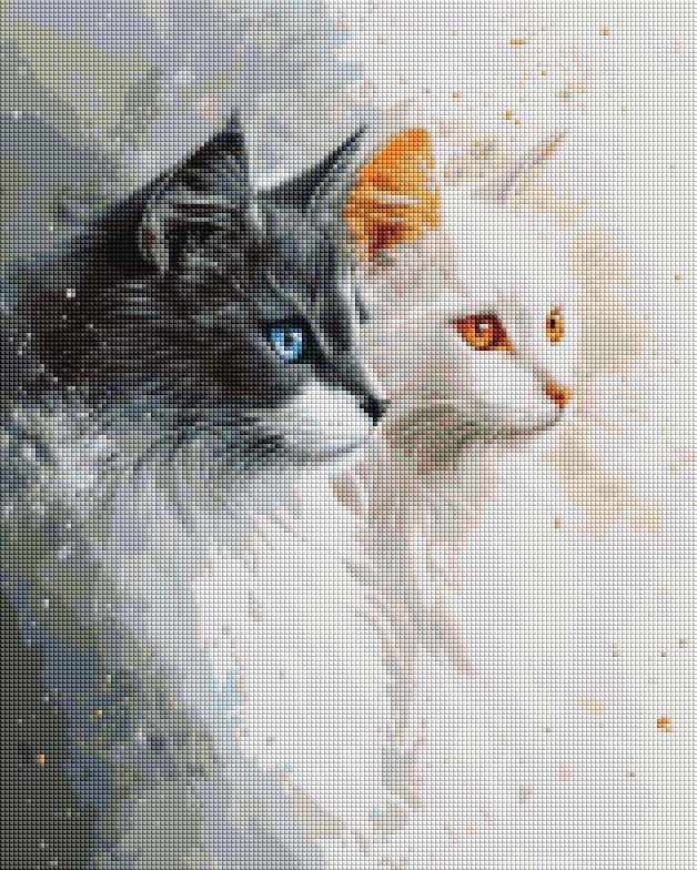 Алмазная мозаика Brushme Два милых котика 40x50 см (DBS1261)