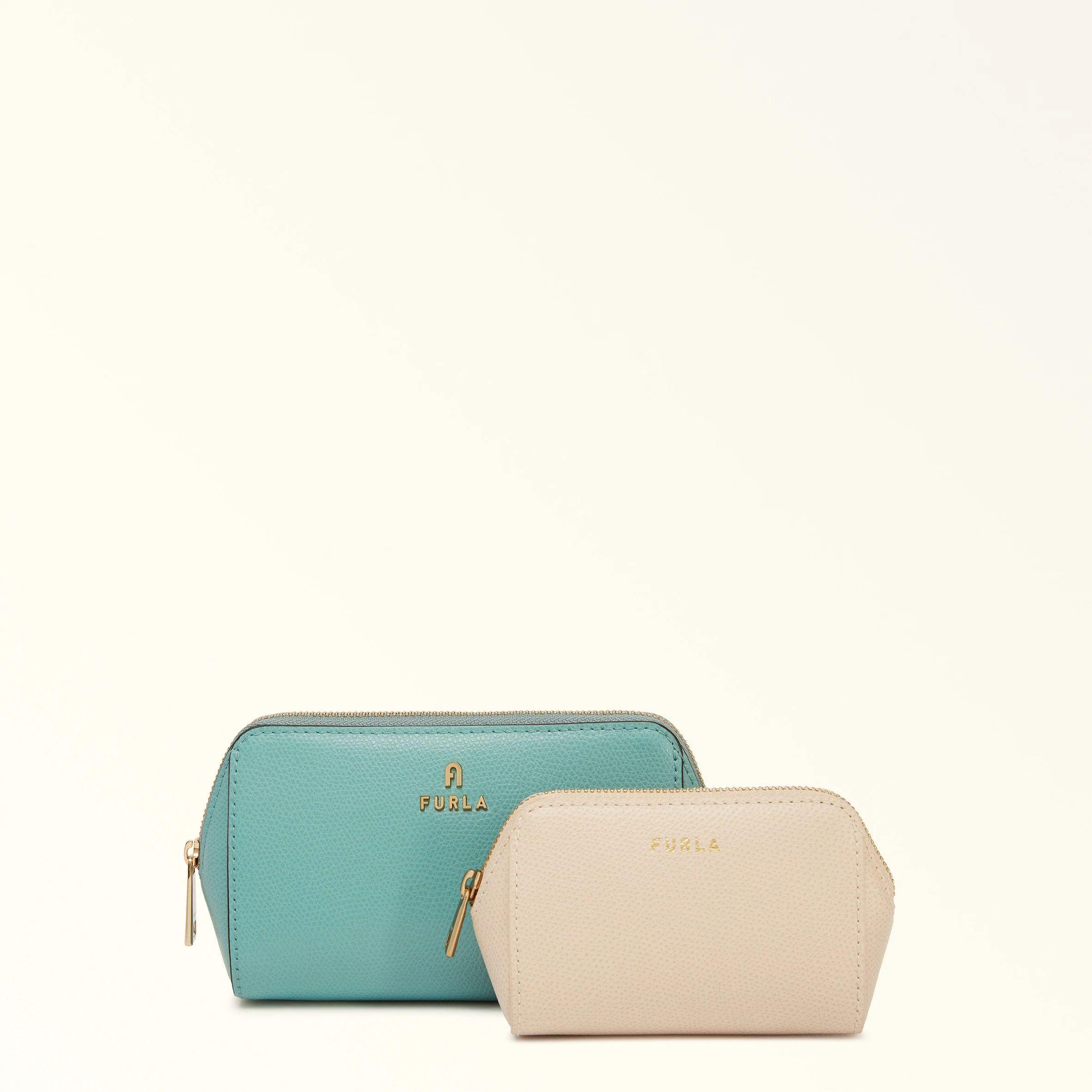 Набор косметичек женских Furla Camelia M Cosmetic Case Set 2 шт. Бирюзовый