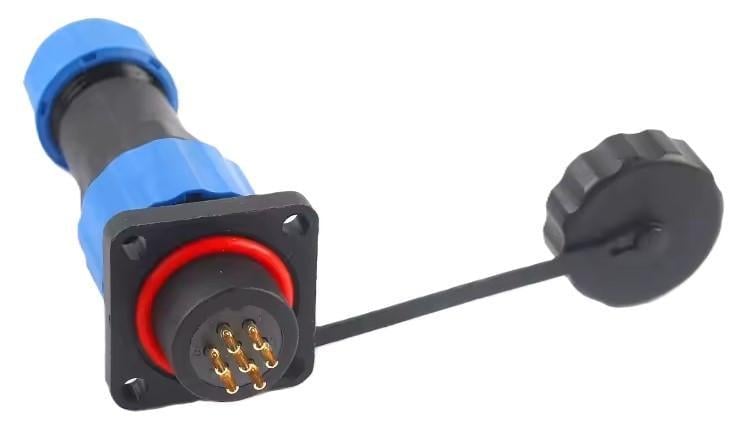 Разъем герметичный SP16 IP68 розетка/штекер на кабель SP16 7S-F-M 7pin 5 А (2735637991)
