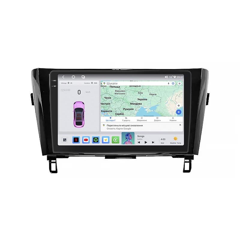 Автомагнитола штатная Lesko для Nissan Rogue II Рестайлинг 2016-2020 4/64 QLED CarPlay 4G Wi-Fi GPS Prime 10" (22391494)