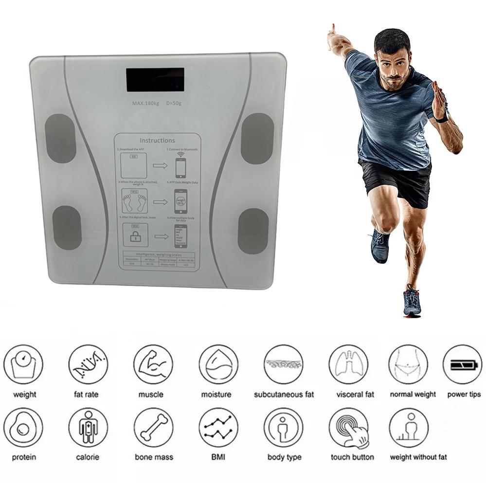 Розумні підлогові ваги Bluetooth Чорний (120.707) - фото 4 Розумні підлогові ваги Bluetooth Чорний (120.707) - фото 4