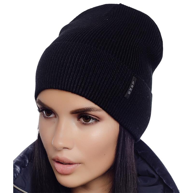 Шапка жіноча без підкладки Leks Спринт Ж one size Чорний - фото 1 Шапка жіноча без підкладки Leks Спринт Ж one size Чорний - фото 1