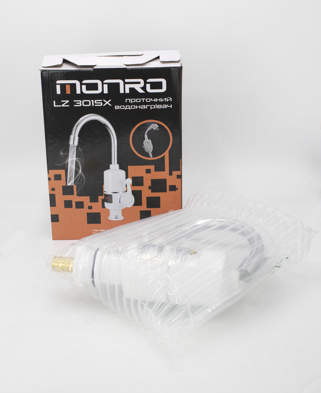 Проточный водонагреватель MONRO LZ 301SX электронное табло/на мойку - фото 4