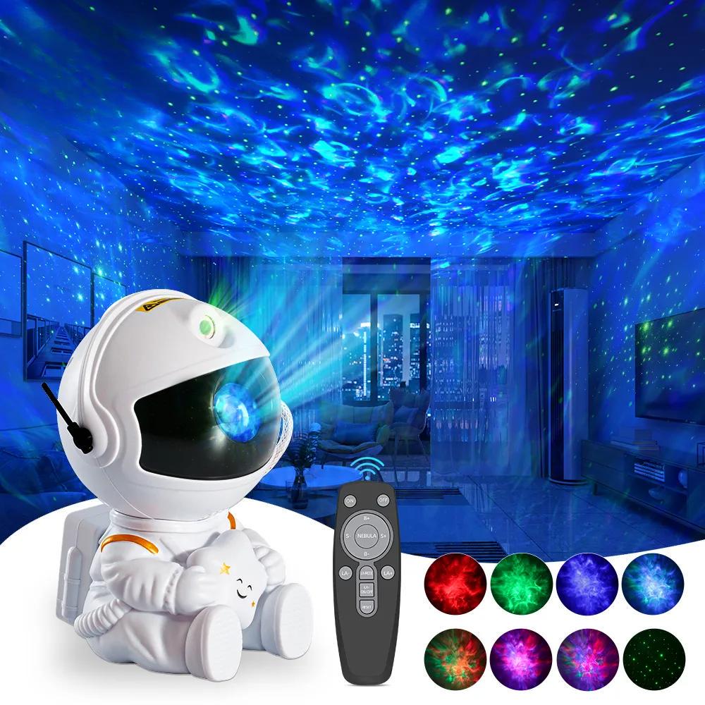 Ночник лазерный Astronaut Nebula Projector Астронавт звездного неба с пультом ДУ 12,5 см White - фото 2