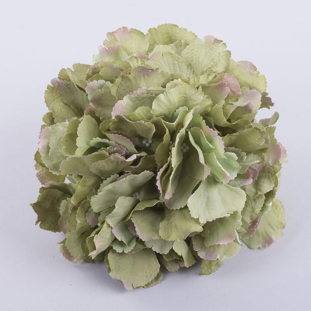 Цветок искусственный Головка гортензии гигант 22 см Зеленый (G55P20)