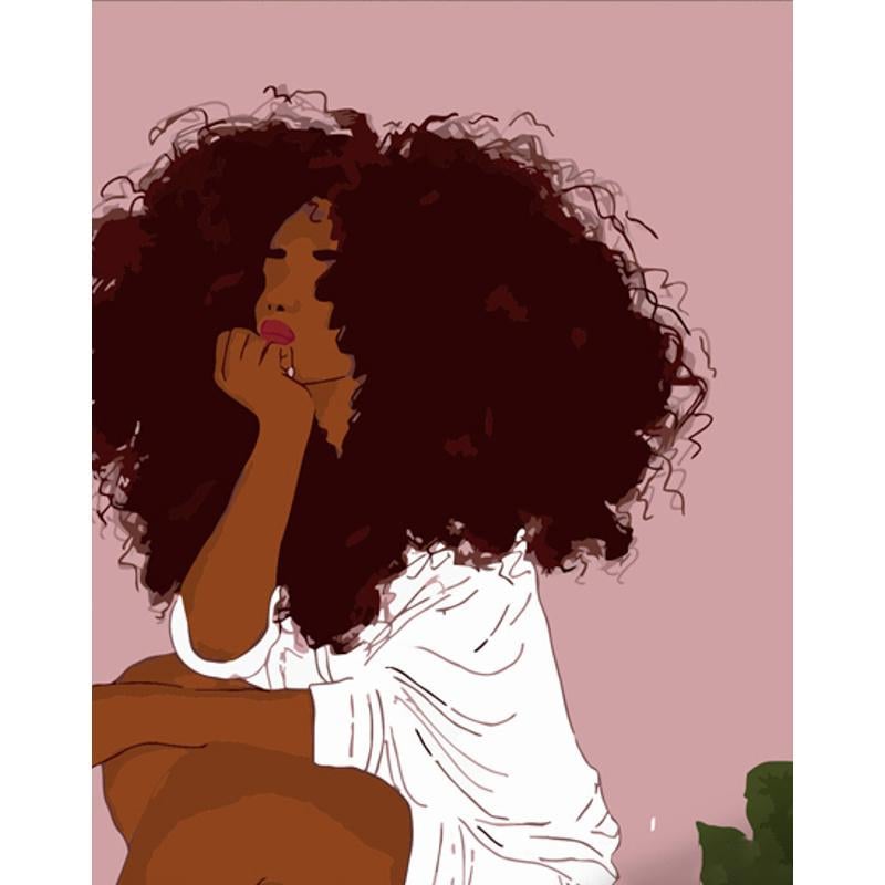 Картина по номерам Strateg Премиум Кудряха 40x50 см (DY346)