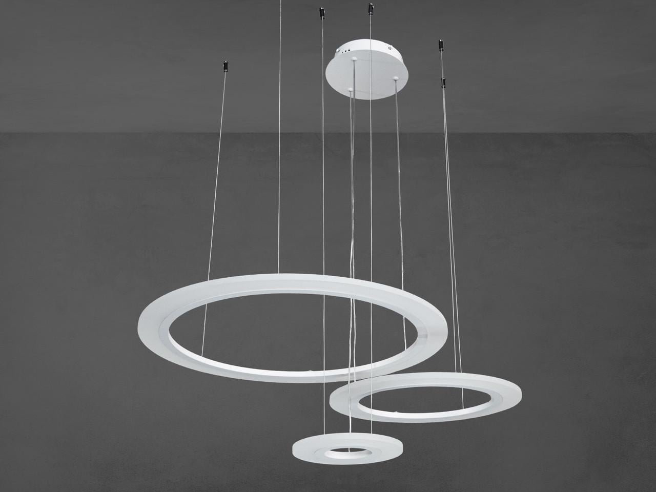 Люстра светодиодная Diasha 6639 115 Вт с дистанционным управлением для гостиной 600/400/200 мм Белый (2667336378)