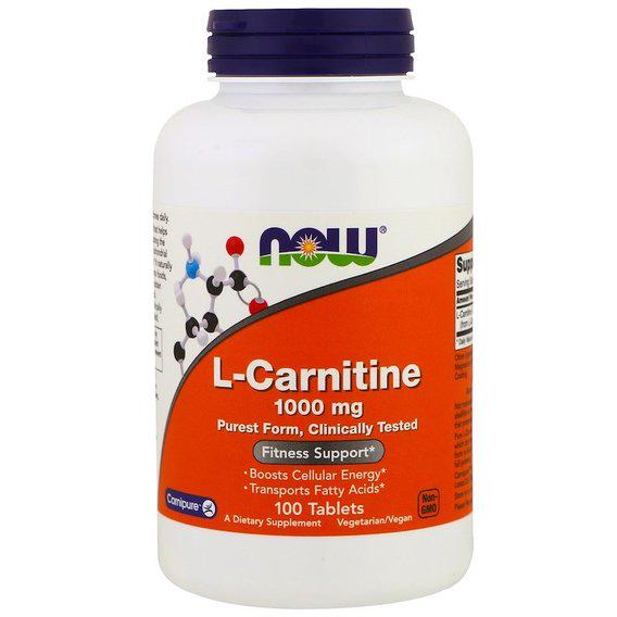 Карнітін NOW Foods L-Carnitine 1000 мг 100 Tabs NF00068