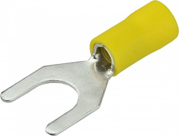 Наконечник изолированный вилочный АСКО-Укрем SV 5,5-8 4-6 мм2 М8 1 шт. Желтый (A0060040006)